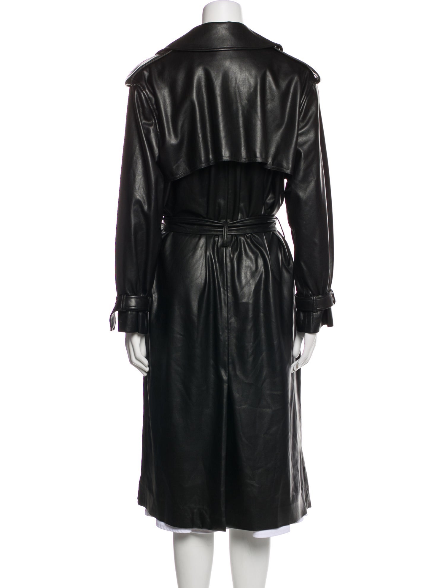 Alice + Olivia Faux Leather Trench Coat